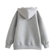 Load image into Gallery viewer, 2024 Spring and Autumn New Casual Street Loose Oversize Hooded Zipper Hoodie Space Cotton Jacket Coat Lazy Women's Cardigan
