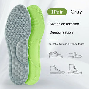 Summer Deodorant Sports Insoles | Sweat-Absorbing & Breathable Shoe Pads for Men & Women