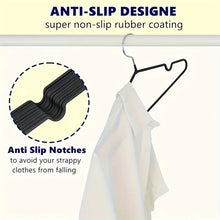 Load image into Gallery viewer, Non-Slip Coated Metal Suit Coat Hangers Heavy Duty Clothes Hangers Metal Shirt Jacket Hanger with Round Notches for Dress