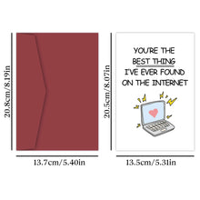 Load image into Gallery viewer, Funny Online Dating Card, Anniversary Card for Him Her, Birthday Card for Online Lover, Cyber Love Greeting Card for Men Women