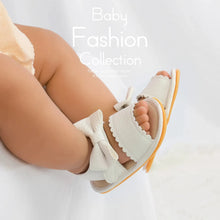 Load image into Gallery viewer, Meckior Summer Baby Sandals Anti-Slip Toddler Flats Bow Crib Shoes