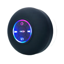 Load image into Gallery viewer, Waterproof Bluetooth Speaker with Colorful LED Lights, Strong Suction Cup &amp; Phone Holder, Portable Mini Speaker for Outdoor/Show