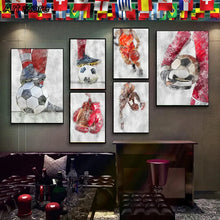 Load image into Gallery viewer, Football Basketball Poster Canvas Painting – Modern Sports Wall Art