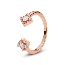 Load image into Gallery viewer, 925 Sterling Silver Rings For Women Original Infinity Love Heart Engagement Wedding Ring Rose Gold Crystals Luxury Jewelry Gift