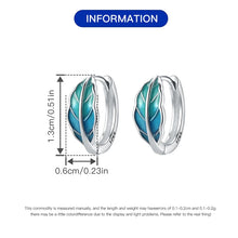 Load image into Gallery viewer, 925 Sterling Silver Floral plant series greenery iris vine Hoop Earrings For Women Wedding Engagement Birthday Jewelry Gift 2024