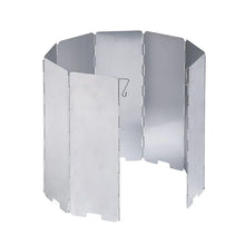 Load image into Gallery viewer, Ultralight 10 Plates Foldable Wind Shield for Camping Stoves Gas Cooker Wind Deflector