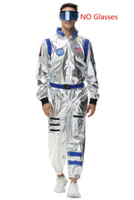 Load image into Gallery viewer, Silver Astronaut Costume Adult Spaceman Jumpsuit Space Suit Outfit for Women Men Cosplay Halloween Costumes 2024 New