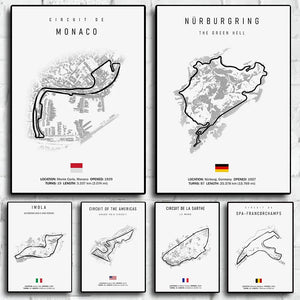 F1 International Track Circuit Canvas Painting – Wall Art