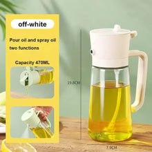 Load image into Gallery viewer, 1-2PCS 2in1 Olive Oil Dispenser Bottle 500ml Plastic Oil Sprayer Cooking Oil Spray Tank BBQ Baking Picnic Kitchen Tools for Home