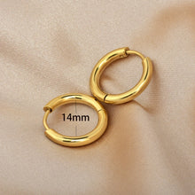 Load image into Gallery viewer, 2PCS Tiny Stainless Steel Huggie Small Hoop Earrings For Women Round Circle Punk Unisex Rock Earring Cartilage Piercing Jewelry