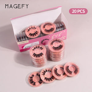 Formagefy 20 Pairs False Eyelashes Mixed Style Fluffy Reusable Faux Lash Extension Set