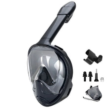 Load image into Gallery viewer, Full Face Snorkel Mask with Detachable Camera Mount,Snorkeling Swimming Diving Mask Wide View Anti-Fog Anti-Leak for Adult