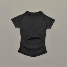 Load image into Gallery viewer, HISTELLO Impact Short Sleeve Top Women Gym Yoga Top Workout Clothes Sports T Shirt Fitness Activewear Running Tight Tops