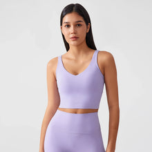 Load image into Gallery viewer, Sports Bra for Women Yoga Top Fixed Chest Pad Gym Vest Shock-proof Workout Tops Yoga Clothes U-shaped Back Fitness Crop Top