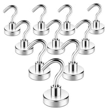 Load image into Gallery viewer, 10Pcs Strong Magnetic Hooks MultiPurpose Storage Home Kitchen Bar Key Hanger