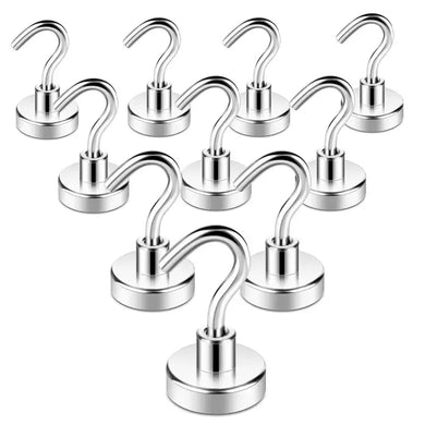 10Pcs Strong Magnetic Hooks MultiPurpose Storage Home Kitchen Bar Key Hanger