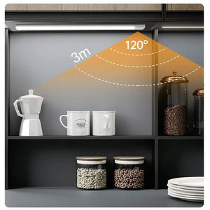 LED Cabinet Light USB Rechargeable Motion Sensor Lamp for Kitchen Wardrobe 20-60cm