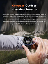 Load image into Gallery viewer, AMZMAX 1.43&quot; AMOLED Smart Watch Men LED Flashlight Compass Health Monitor 1ATM Waterproof