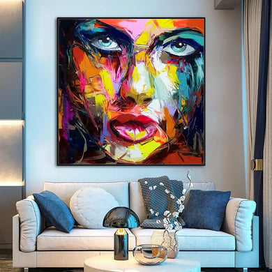 Modern Abstract Girl Face Canvas Poster Home Decor Gift