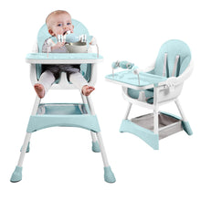 Load image into Gallery viewer, Baby High Chair, Portable Baby Dining Chairs Eat &amp; Play Convertible High Chair with Double-Layer Dinner Plate and Toy Rack