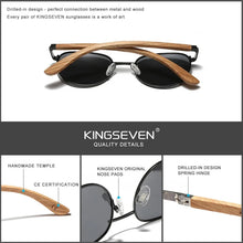 Load image into Gallery viewer, KINGSEVEN Handmade Wood Sunglasses Polarized Men&#39;s Mirror Shades Fishing Glasses