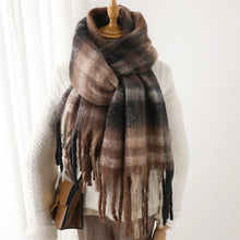 Load image into Gallery viewer, 2025 Winter Thick Warm Scarf Women Cashmere Shawl and Wraps Pashmina Neckerchief Bufanda Female Rainbow Hairy Tessel Echarpe New