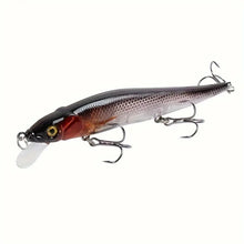 Load image into Gallery viewer, 1pc 4.52inch/0.49oz Plastic Simulation Lure, Minnow Hard Bait With 3 Treble Hooks, Artificial Bait For Pike Carp