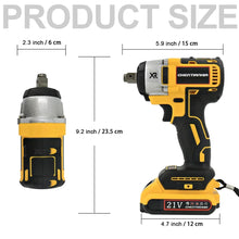 Load image into Gallery viewer, 2 Battery 1000Nm 1/2" Cordless Electric Impact Wrench Drill Gun Ratchet Driver，Charger and Kit Bag