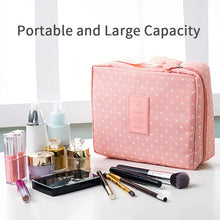 Load image into Gallery viewer, Waterproof Travel Makeup Bag Multi Compartment Organizer for Women/Girls