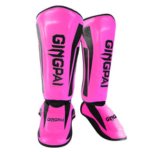 Load image into Gallery viewer, Kickboxing Boxing Shin Guard Pads Muay Thai Martial Arts Sanda Wushu Leg Protector Taekwondo Ankle Guards