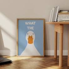 Load image into Gallery viewer, What the Duck Print Art Picture Funny Cute Animal Canvas Posters Modern Wall Painting for Bathroom Bedroom Dorm Decor