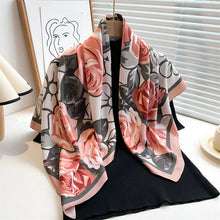Load image into Gallery viewer, 90*90Cm Square Scarf Twill Silk Feeling Women Head Shawls and Wraps Luxury Hair Tree Print Neck Scarves Hijab Bandana Pashmina