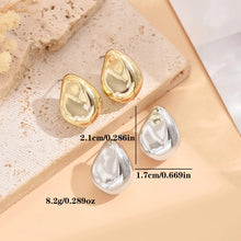 Load image into Gallery viewer, серьги Geometric Irregular Metallic Color Earrings for Women 2024 Minimalist Style Personality Earrings Trendy Jewelry Gift