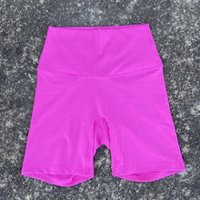 Load image into Gallery viewer, Solid Color Women Fitness Sports Short High Waist Yoga Short Leg Cycling Comprehensive Training Jog Squat Proof Internal Pocket