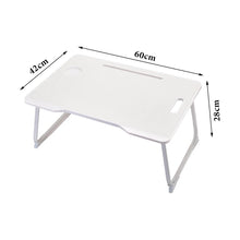 Load image into Gallery viewer, Folding Laptop Bed Desk With Cup Holder Multifunctional Dormitory Bedroom Bed Desk With Drawer Portable Desk