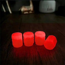 Load image into Gallery viewer, 20PCS Luminous Tire Valve Caps Motorcycle Bike Wheel Nozzle Dustproof Tyre Valve Stem Fluorescent Night Glowing Car Decor