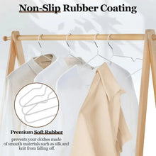 Load image into Gallery viewer, Non-Slip Coated Metal Suit Coat Hangers Heavy Duty Clothes Hangers Metal Shirt Jacket Hanger with Round Notches for Dress