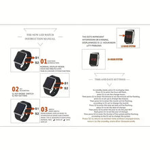 Load image into Gallery viewer, Simple Digital Watch for Men Women Fashion Sport LED Electronic Watch Black Silicone Wristband Casual Mens Watch Reloj Hombre
