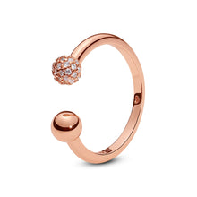 Load image into Gallery viewer, 925 Sterling Silver Rings For Women Original Crown Love Heart Wishbone Engagement Wedding Rose Gold Crystal Ring Luxury Jewelry