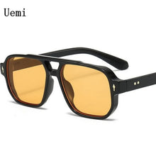 Load image into Gallery viewer, New Retro Double Bridge Square Sunglasses For Women Men Fashion Luxury Design Rivets Sun Glasses Trending Shades UV400 Eyeglasse