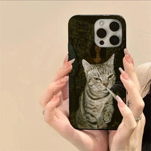 Load image into Gallery viewer, Fashion Kitten Smoking Pattern Phone Case For iPhone 11 12 13 14 15 16 17 Pro Max 16E 17Air X XR XS Max 7 8 Plus SE2 Soft Cover