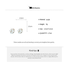 Load image into Gallery viewer, Acrylic White Camellia Flowers Stud Earrings for Women Fashion Temperament Fairycore Earring Party Wedding Jewelry Wholesale
