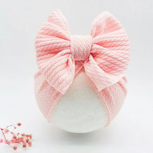 Cute Baby Turban Hat - Double Layer Big Bowknot Soft Warm Elastic Newborn Beanie