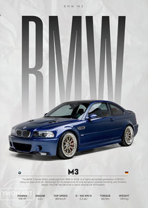 BMW Cars Competition Poster – Modern Canvas Wall Art
