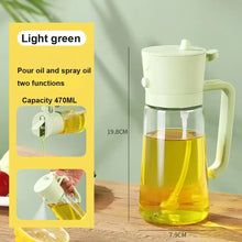 Load image into Gallery viewer, 1-2PCS 2in1 Olive Oil Dispenser Bottle 500ml Plastic Oil Sprayer Cooking Oil Spray Tank BBQ Baking Picnic Kitchen Tools for Home