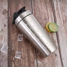 Load image into Gallery viewer, Stainless Steel Protein Shaker Cup Portable Fitness Sports Mug Nutrition Shakers Cup Water Bottles Water Cup Portable Shakers