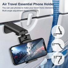 Load image into Gallery viewer, Airplane Travel Phone Holder Stand Mount Desk 360 Rotate Foldable Travel Desk lazy Car Seat Flying Holder For 4.7-6.9 inch phone