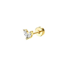 Load image into Gallery viewer, Bobisty 1pc Earrings Surgical Stainless Steel Earrings for Women Dainty Flat Back Earring Stud Hoop Cartilage for Sensitive Ears