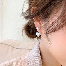 Load image into Gallery viewer, Imitation Pearl Earrings For Women Heart Round Stud Earrings Elegant Love Ear Stud Party Wedding Jewelry Valantine Day Gifts
