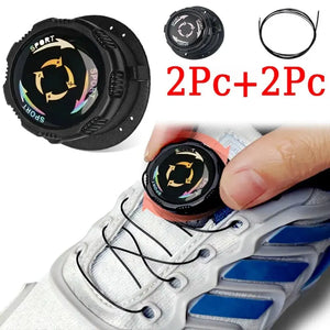 Metal Swivel Buckle Shoe Laces, Quick Lock, No Tie, Sneaker Accessories